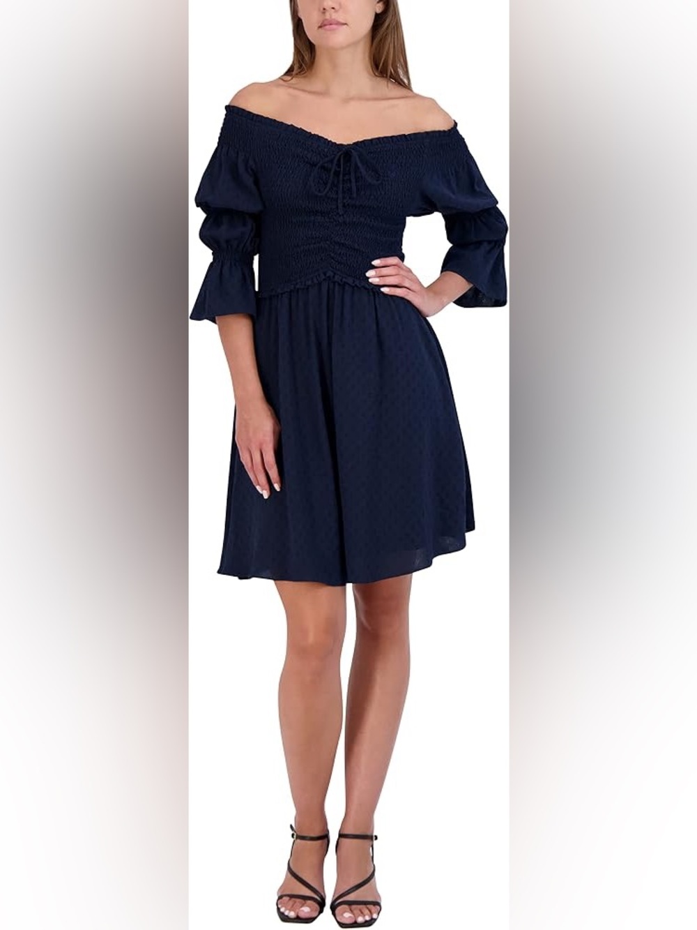 BCBG Mini Dress Fit and Flare Off The Shoulder XS NWT